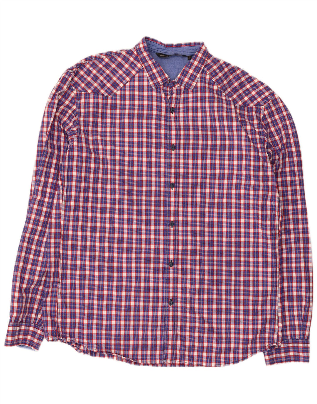 Koszula męska Tom Tailor XL w niebieską kratkę, bawełniana