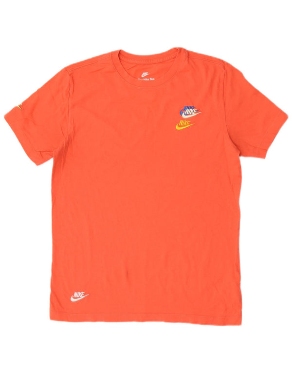 Męski T-shirt z grafiką Nike, mały, różowy, bawełniany, sportowy