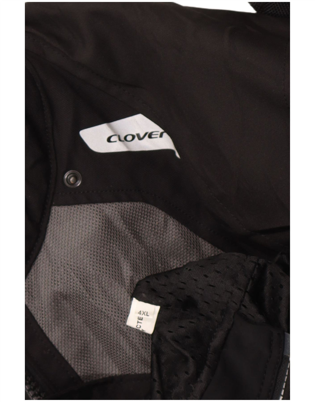 CLOVER Mens Racer Jacket UK 48 4XL Black Colourblock