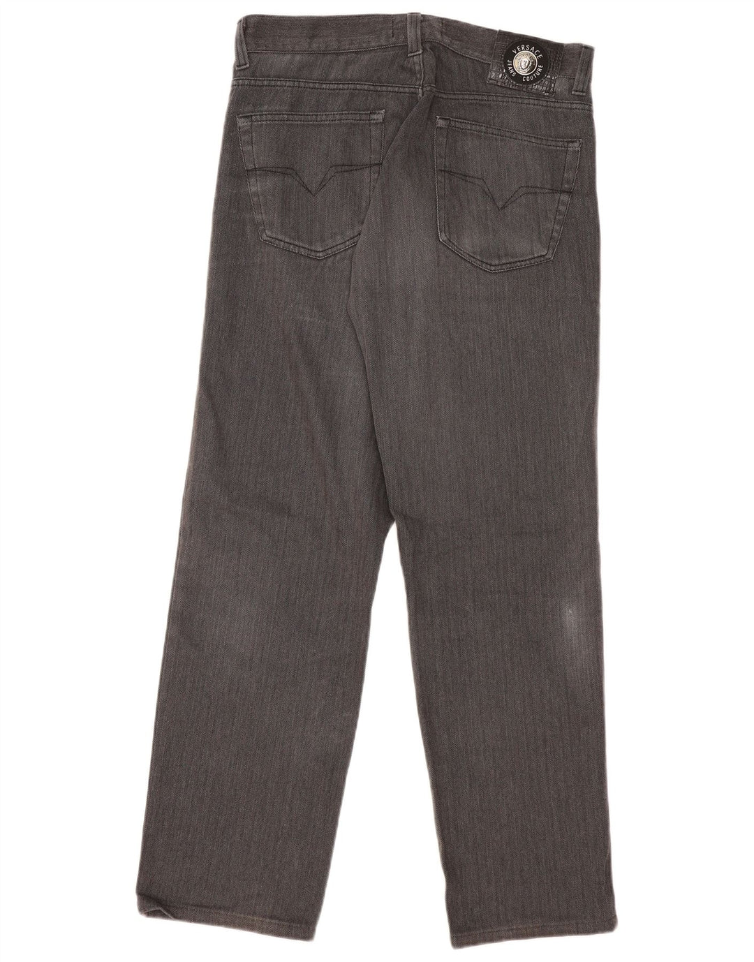 Męskie proste dżinsy VERSACE W36 L30 Szara jodełka