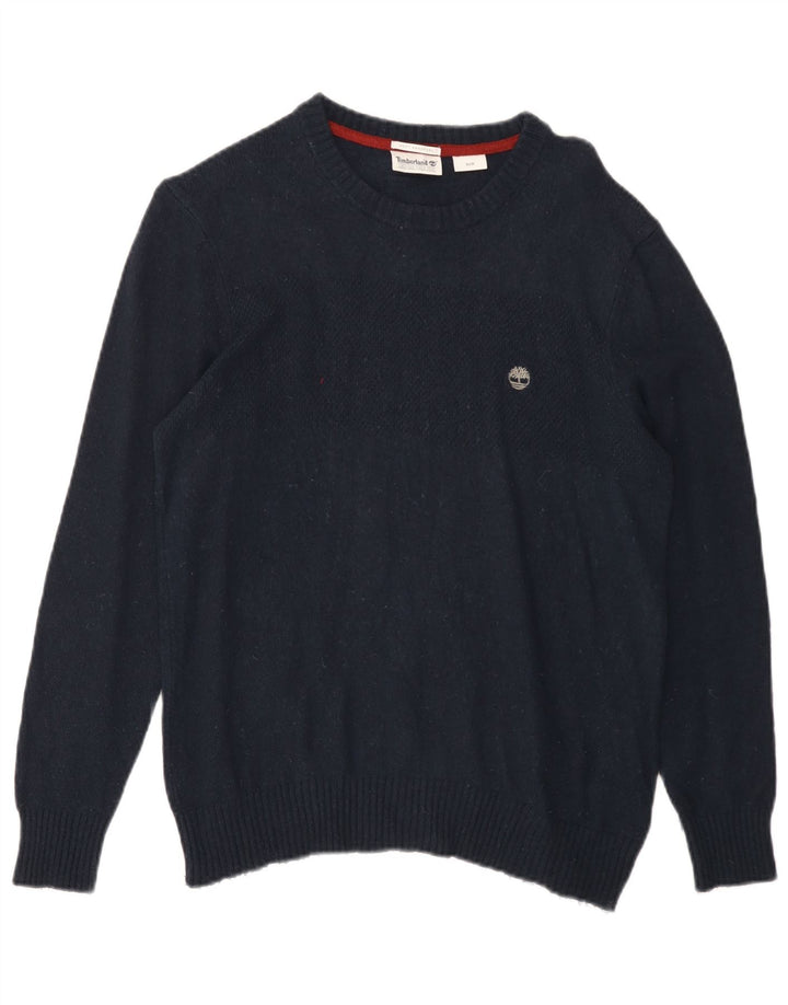 Męski sweter Timberland z dekoltem w łódkę, średni granatowy, wiskoza