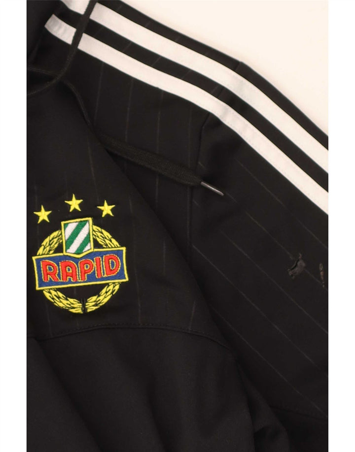 Męska bluza z kapturem Adidas z grafiką, średnia czarna, poliester z blokami kolorów