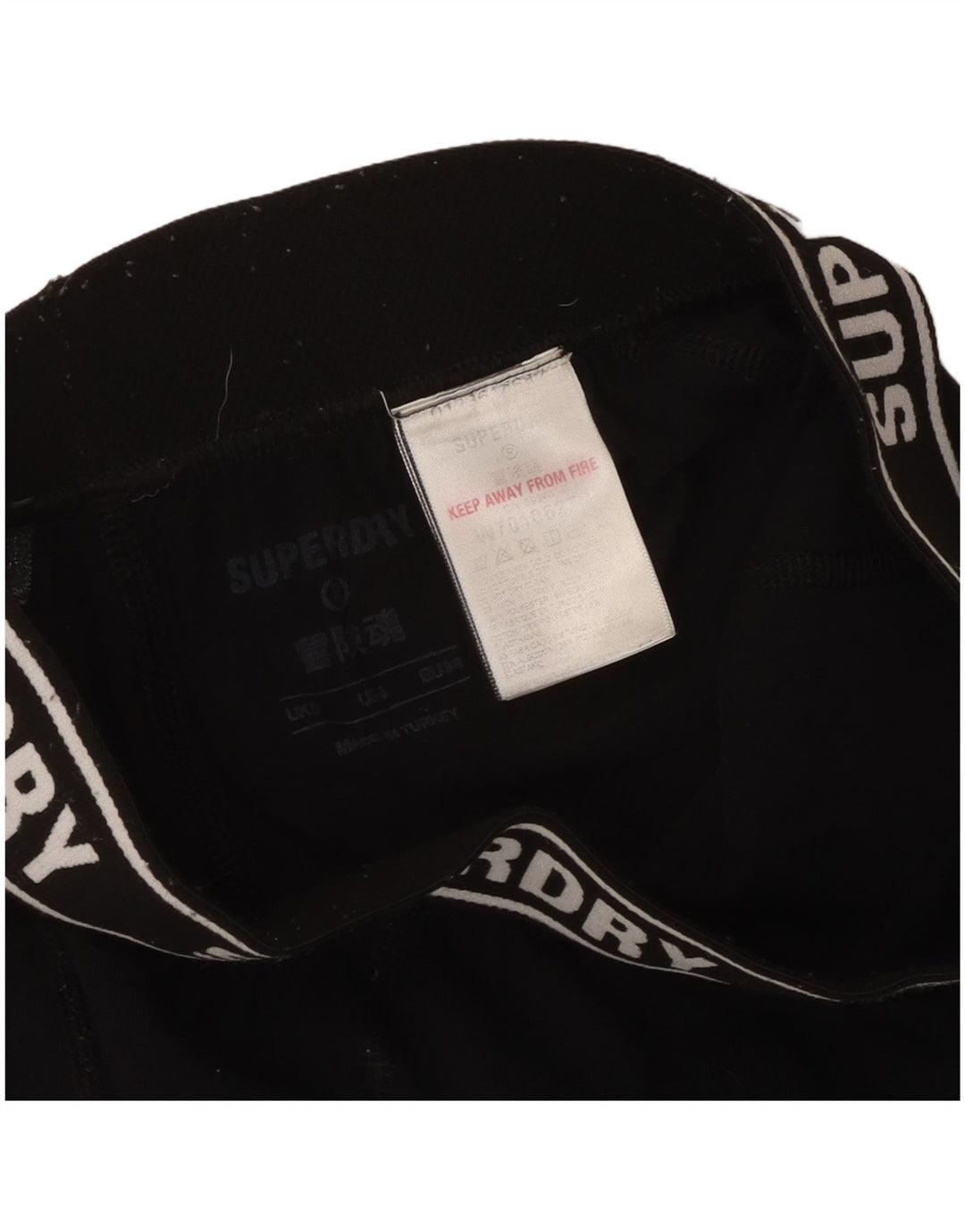 Damskie legginsy Superdry Graphic UK 8, małe, czarne, bawełniane