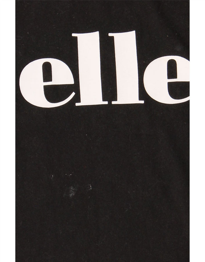 ELLESSE Mens Graphic T-Shirt Top Small Black Cotton Vintage Ellesse and Second-Hand Ellesse from Messina Hembry 