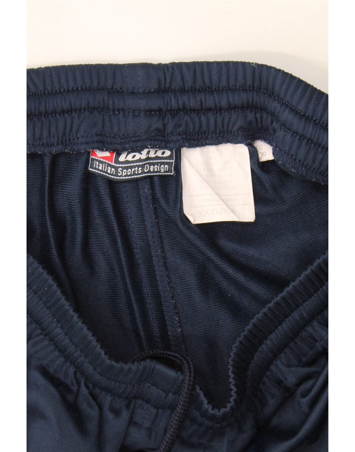 LOTTO Boys Cargo Tracksuit Trousers 15-16 Years 3XL Navy Blue Polyester Vintage Lotto and Second-Hand Lotto from Messina Hembry 