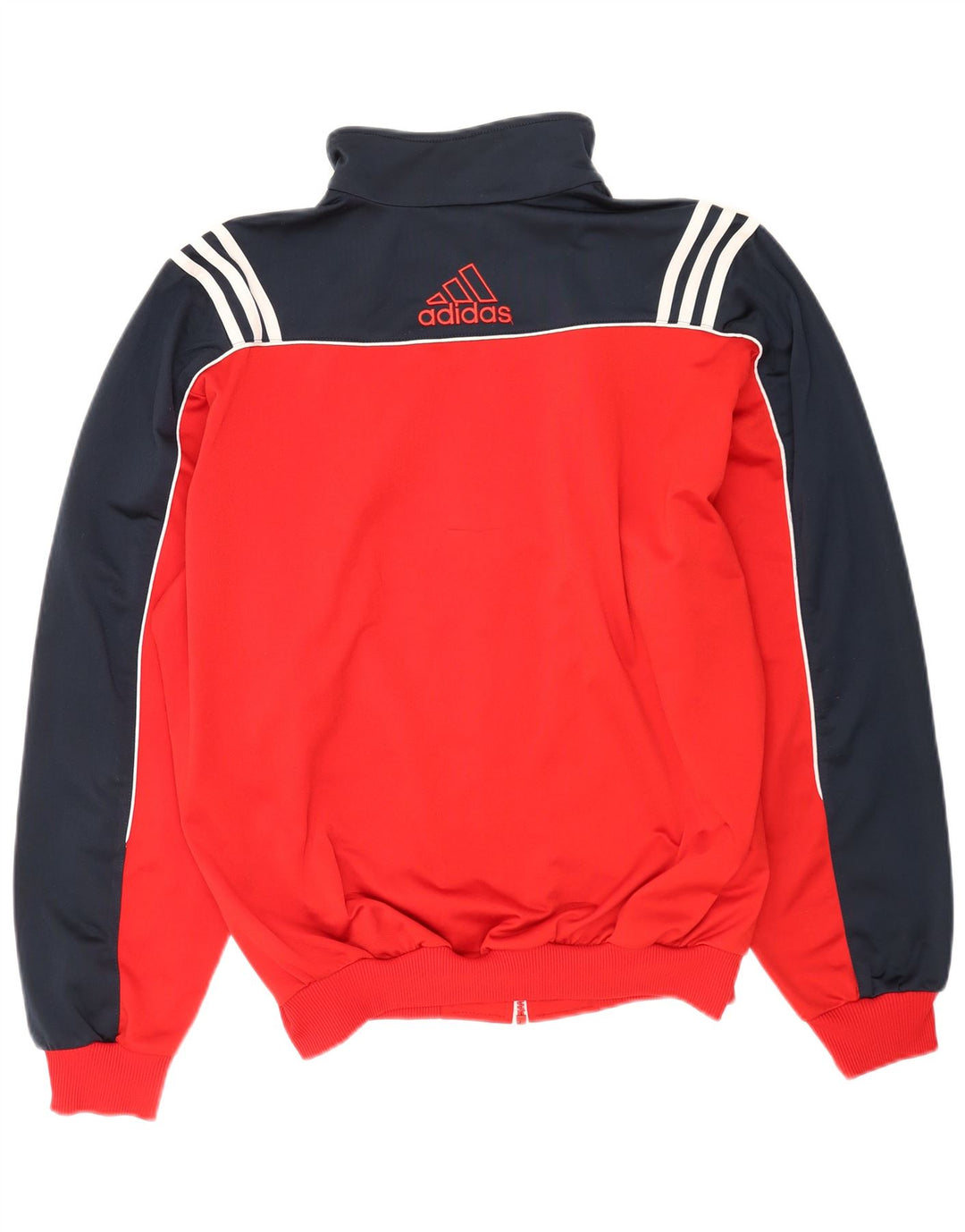 Adidas Męska bluza dresowa UK 44/46 Duży czerwony poliester z blokami kolorów