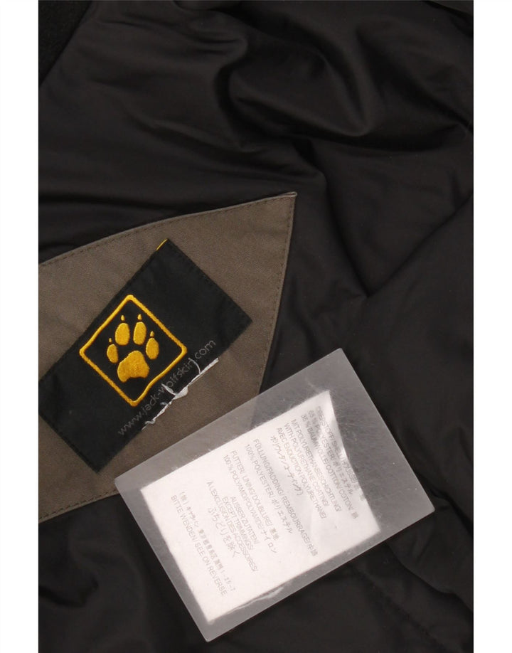 Męska kurtka wiatrówka z kapturem Jack Wolfskin UK 40, duży, brązowy poliester