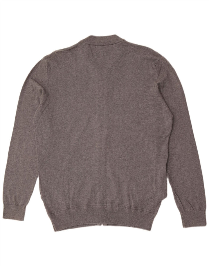 Męski sweter rozpinany Zara XL, szara bawełna