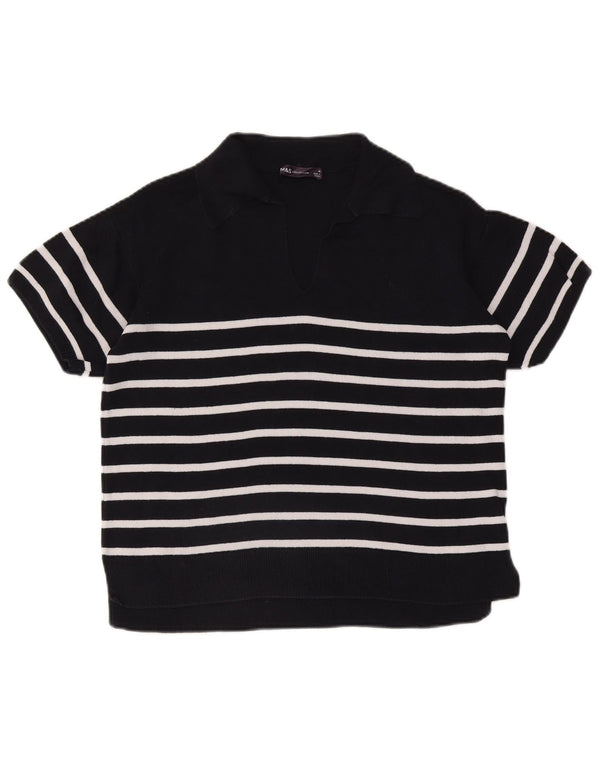 Damski sweter polo Marks & Spencer UK 14, średni granatowy