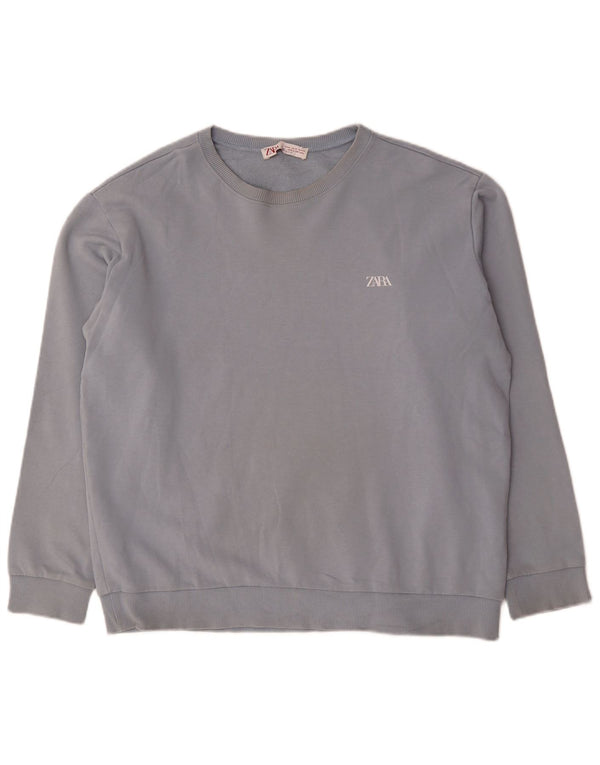 Męska bluza Zara XL, niebieska, bawełniana