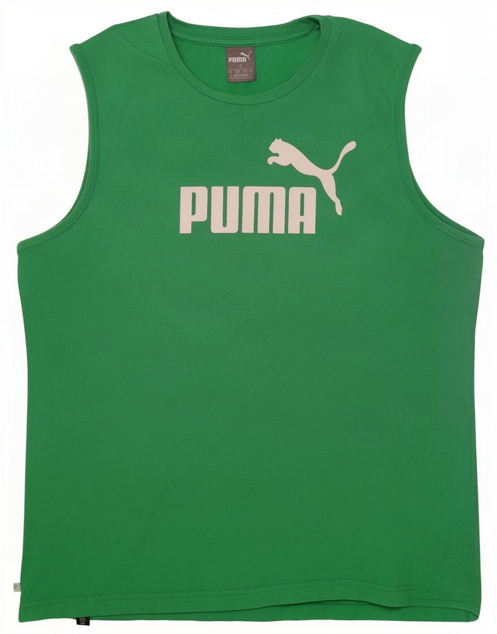 Męska kamizelka z grafiką Puma, duża, zielona