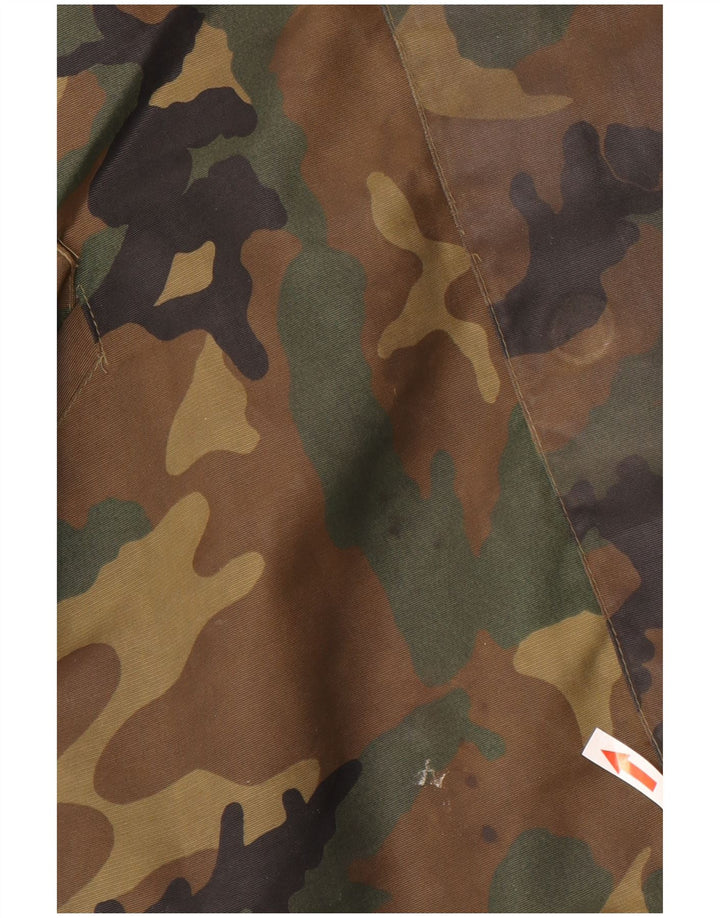 Męska kurtka wojskowa w stylu vintage UK 42 XL Khaki, kamuflaż, poliester