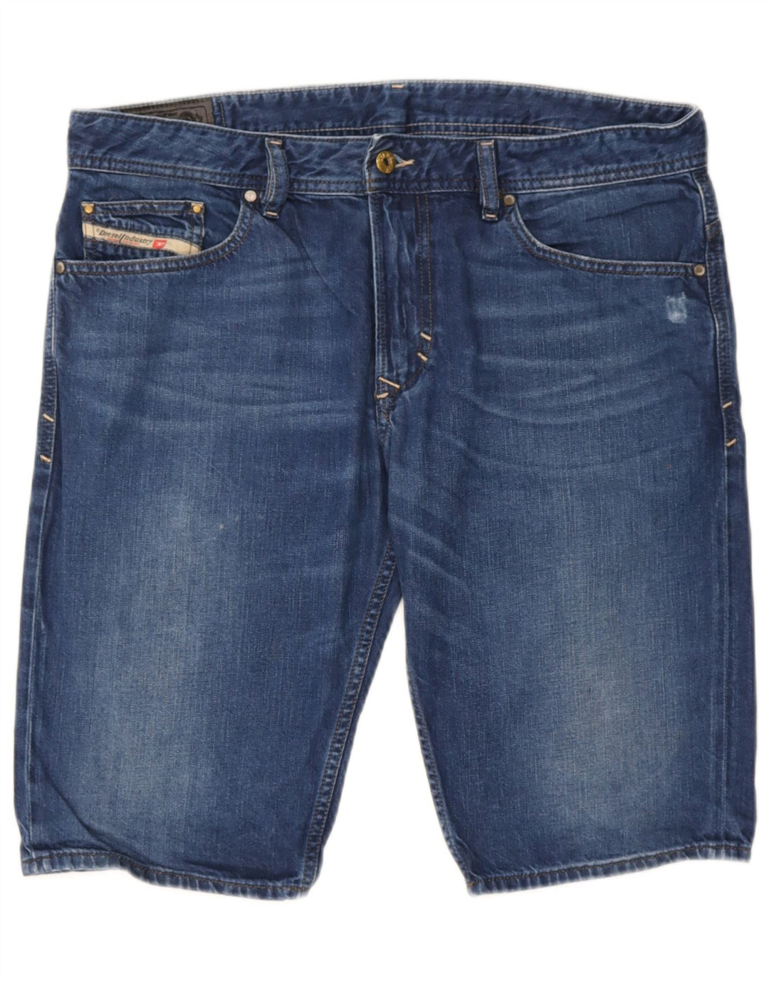 Damskie spodenki jeansowe Diesel w trudnej sytuacji W34, duże, niebieskie, bawełniane