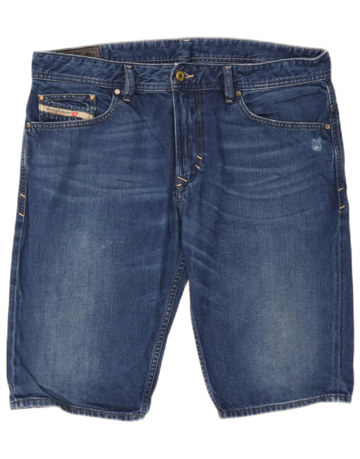 Damskie spodenki jeansowe Diesel w trudnej sytuacji W34, duże, niebieskie, bawełniane