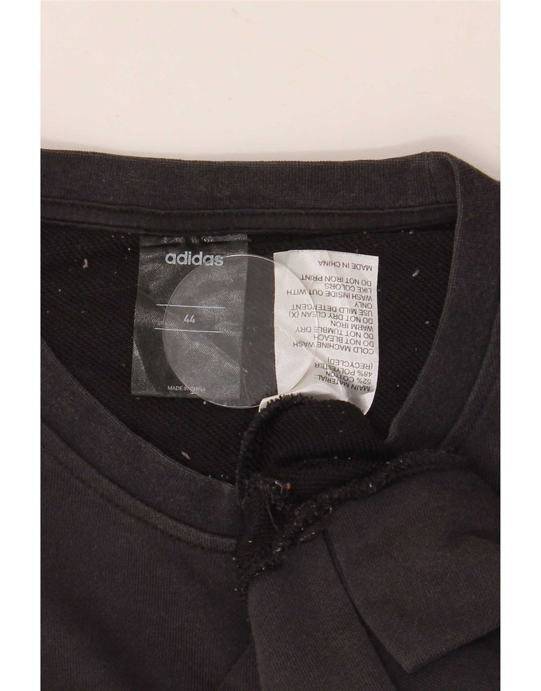 Damska bluza Adidas Climalite Graphic Jumper IT 44 Średnia czarna bawełna