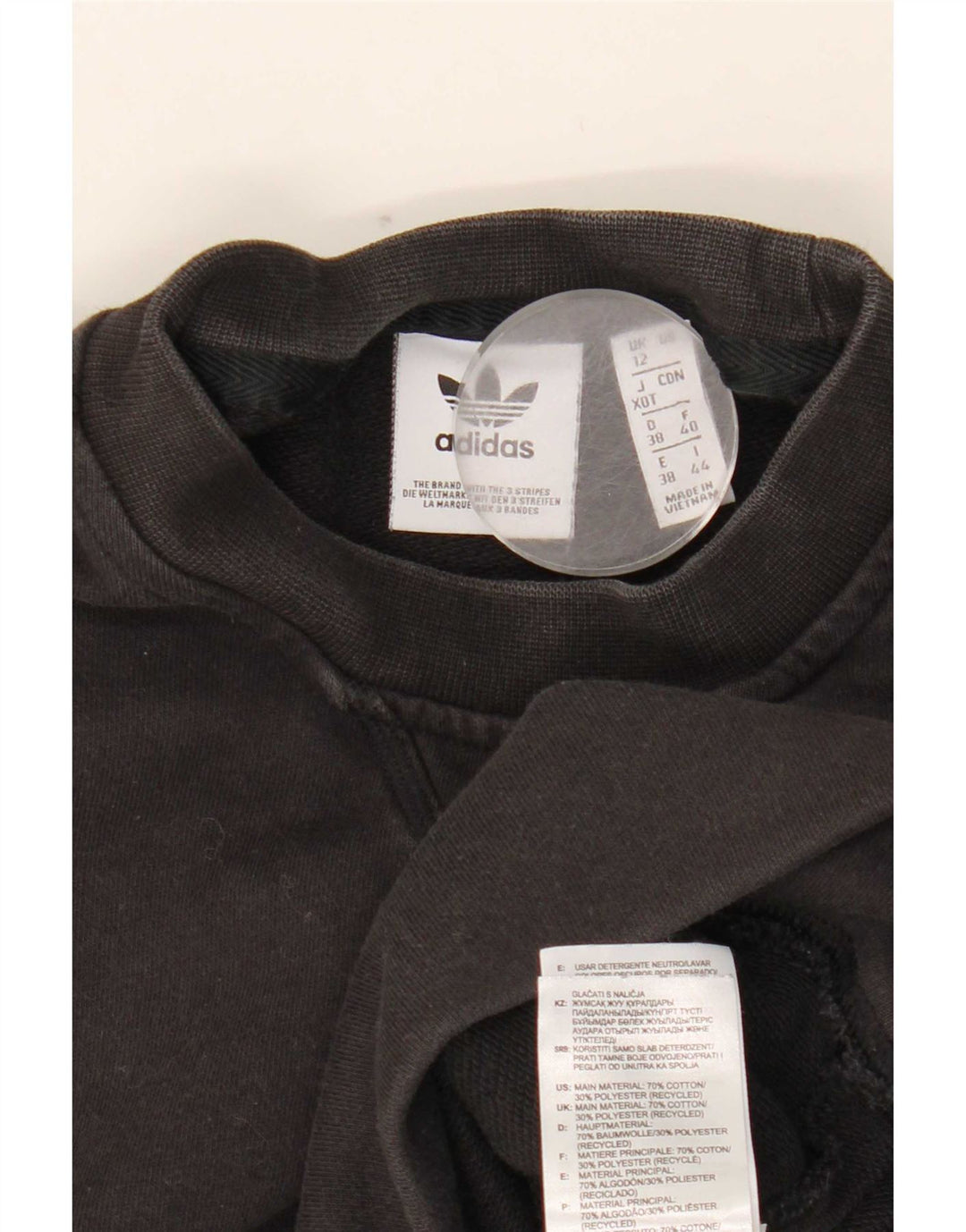 Damska bluza Adidas Graphic Oversized Sweter UK 12 Średnia czarna bawełna