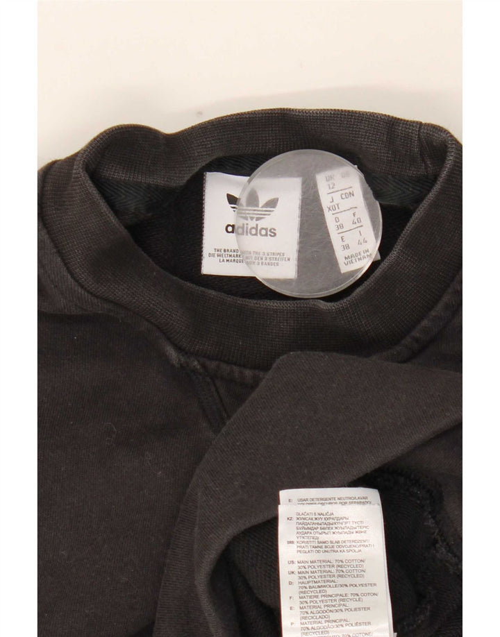 Damska bluza Adidas Graphic Oversized Sweter UK 12 Średnia czarna bawełna