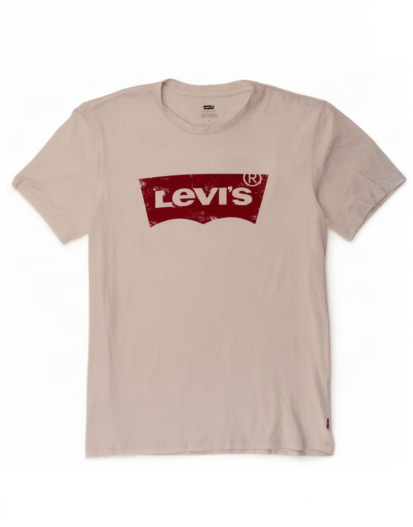 Damska koszulka z grafiką Levi's Top UK 14 Średnia biała bawełna
