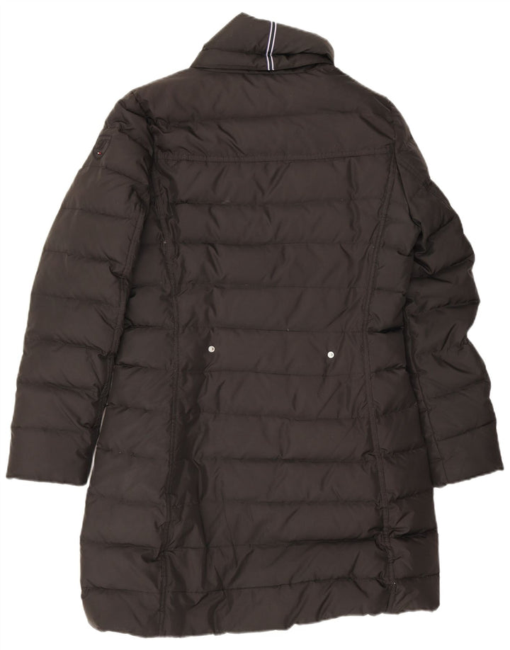 Damski płaszcz ocieplany Tommy Hilfiger UK 14, średni czarny poliester