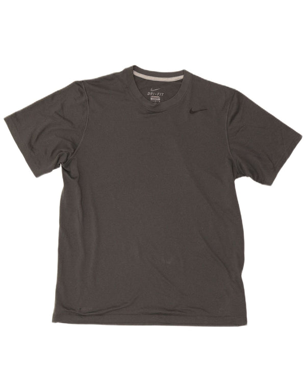 Nike Mens Dri Fit T-Shirt Top Large Grey Polyester