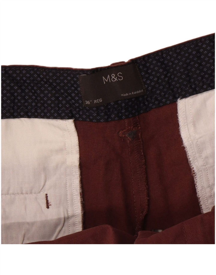 Męskie spodenki Chino Marks & Spencer W36, duże, brązowe, bawełniane