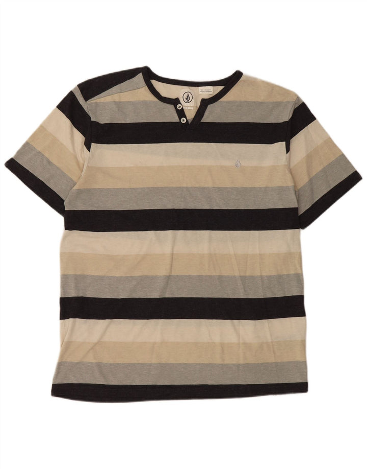 T-shirt męski Volcom, duży, wielokolorowy, bawełniany w paski