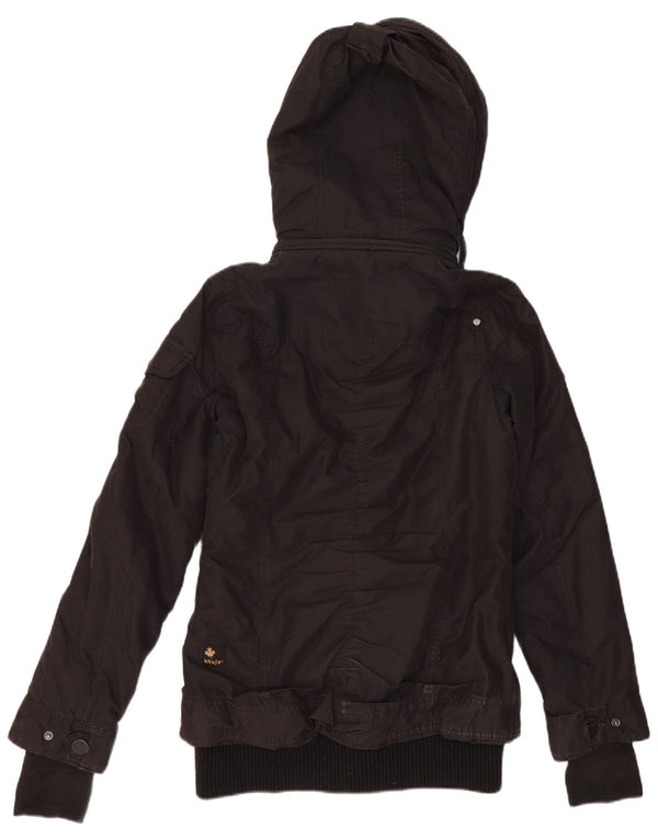 Męska kurtka użytkowa z kapturem KHUJO UK 38, średni czarny poliester