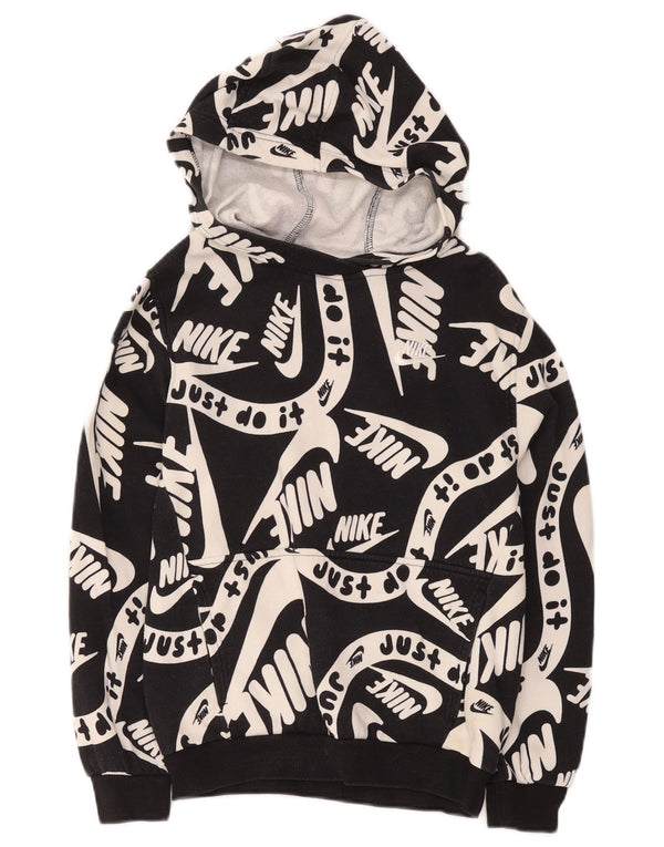 Chłopięcy sweter z kapturem Nike z grafiką, rozmiar 12-13 lat, czarny, bawełniany