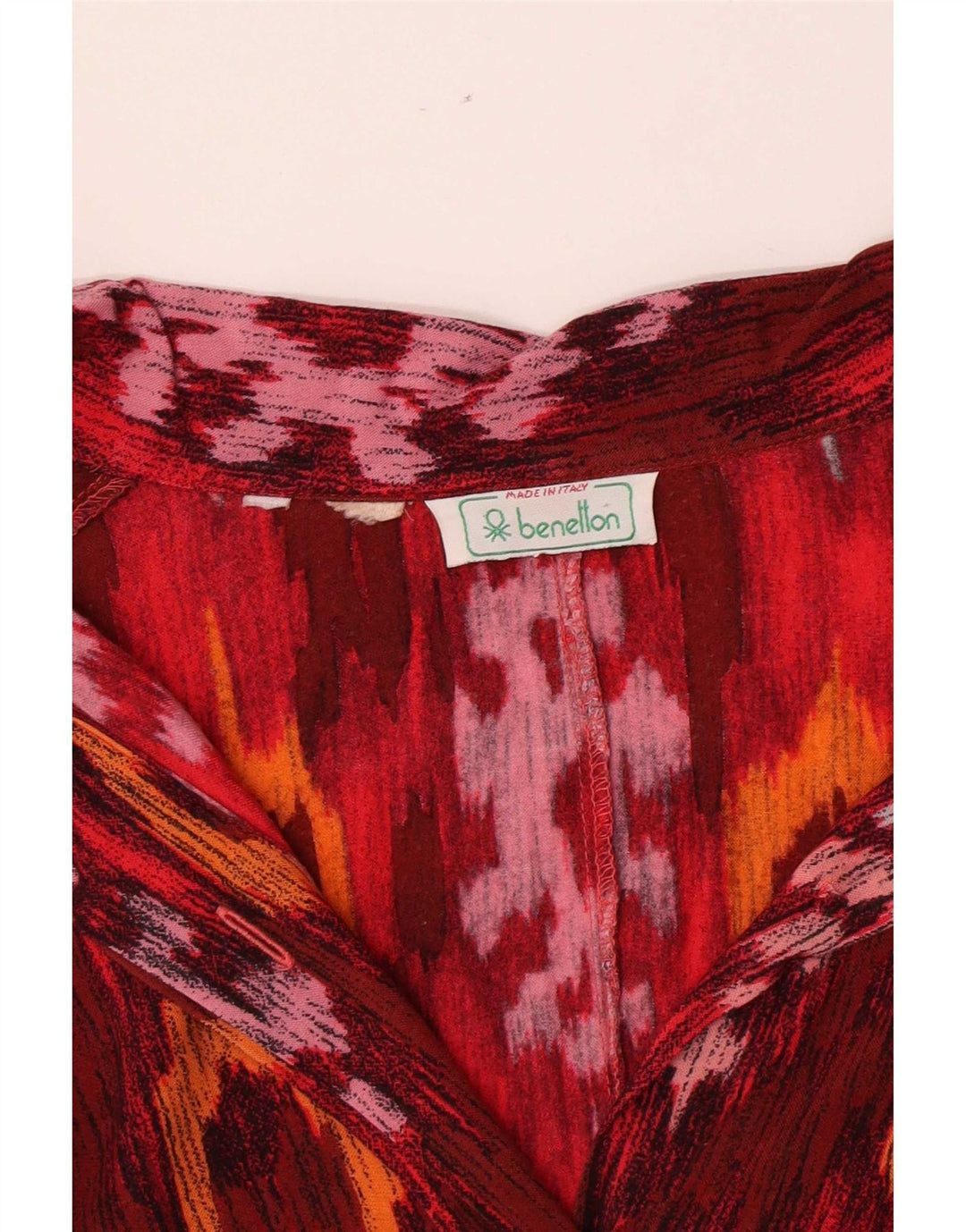 Bluzka damska Benetton UK 12 Medium Red Ikat