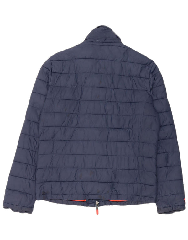 Superdry Mens Padded Jacket UK 40 Large Navy Blue Nylon