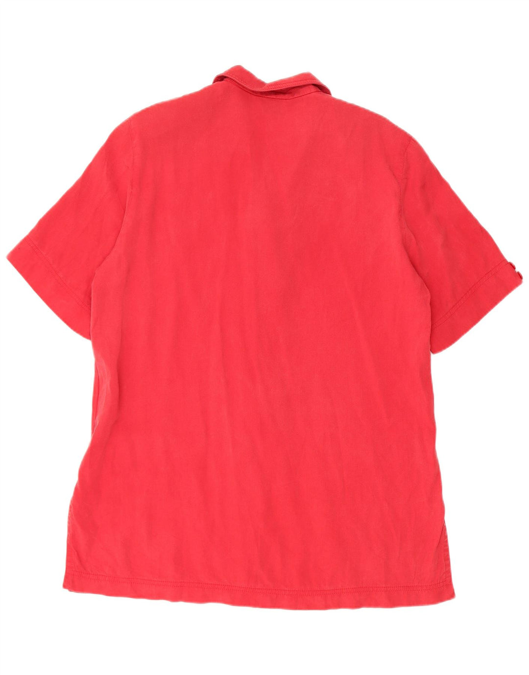 Vintage damska marynarka z krótkim rękawem, zapinana na 5 guzików, UK 14, duża, czerwona Tencel
