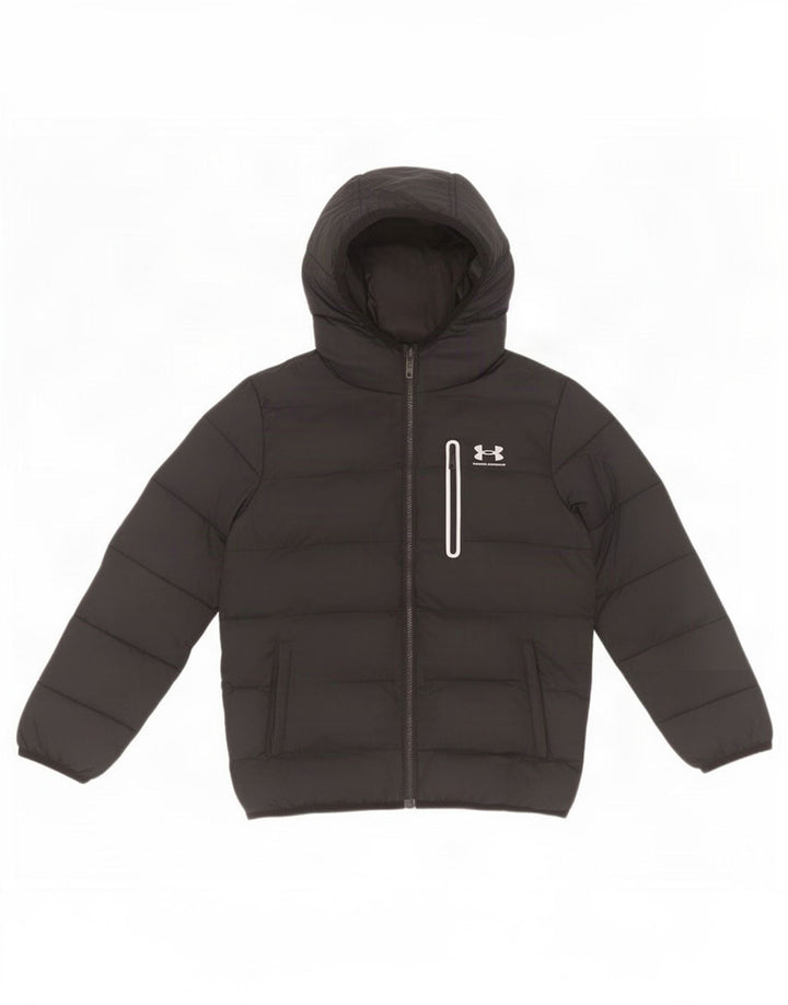 Chłopięca wyściełana kurtka z kapturem Under Armour 10-11 lat, czarna, poliamid