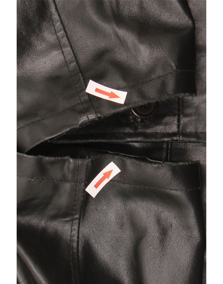 Vintage męska skórzana kurtka UK 42 XL czarna skóra
