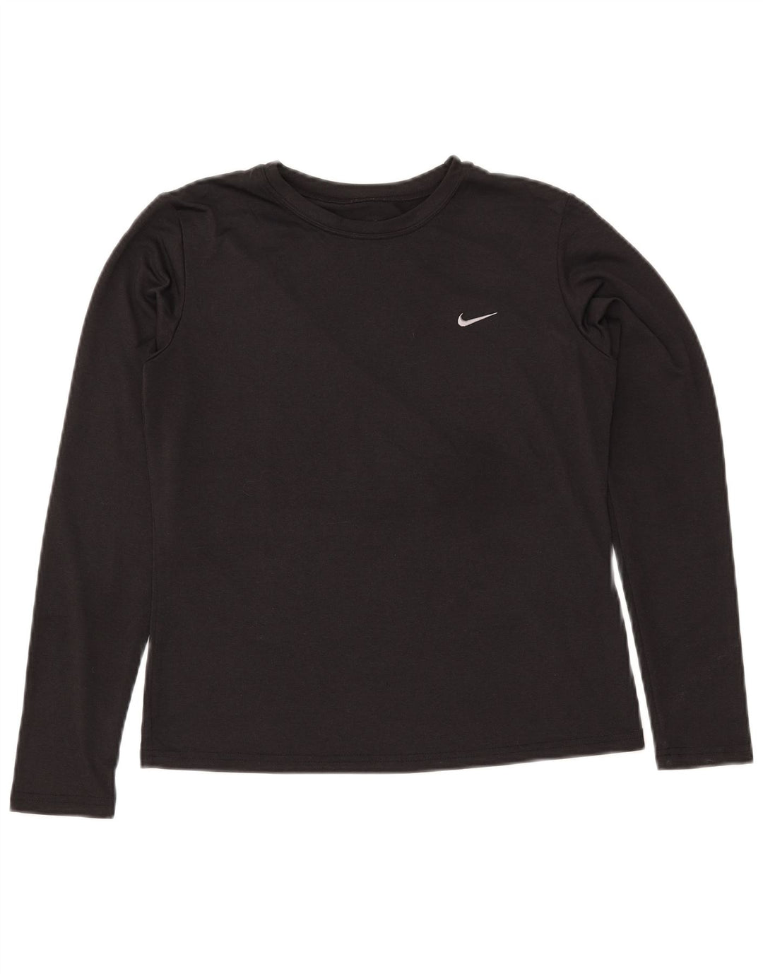 Damska koszulka NIKE Dri Fit z długim rękawem, US 8/10, średni czarny poliester
