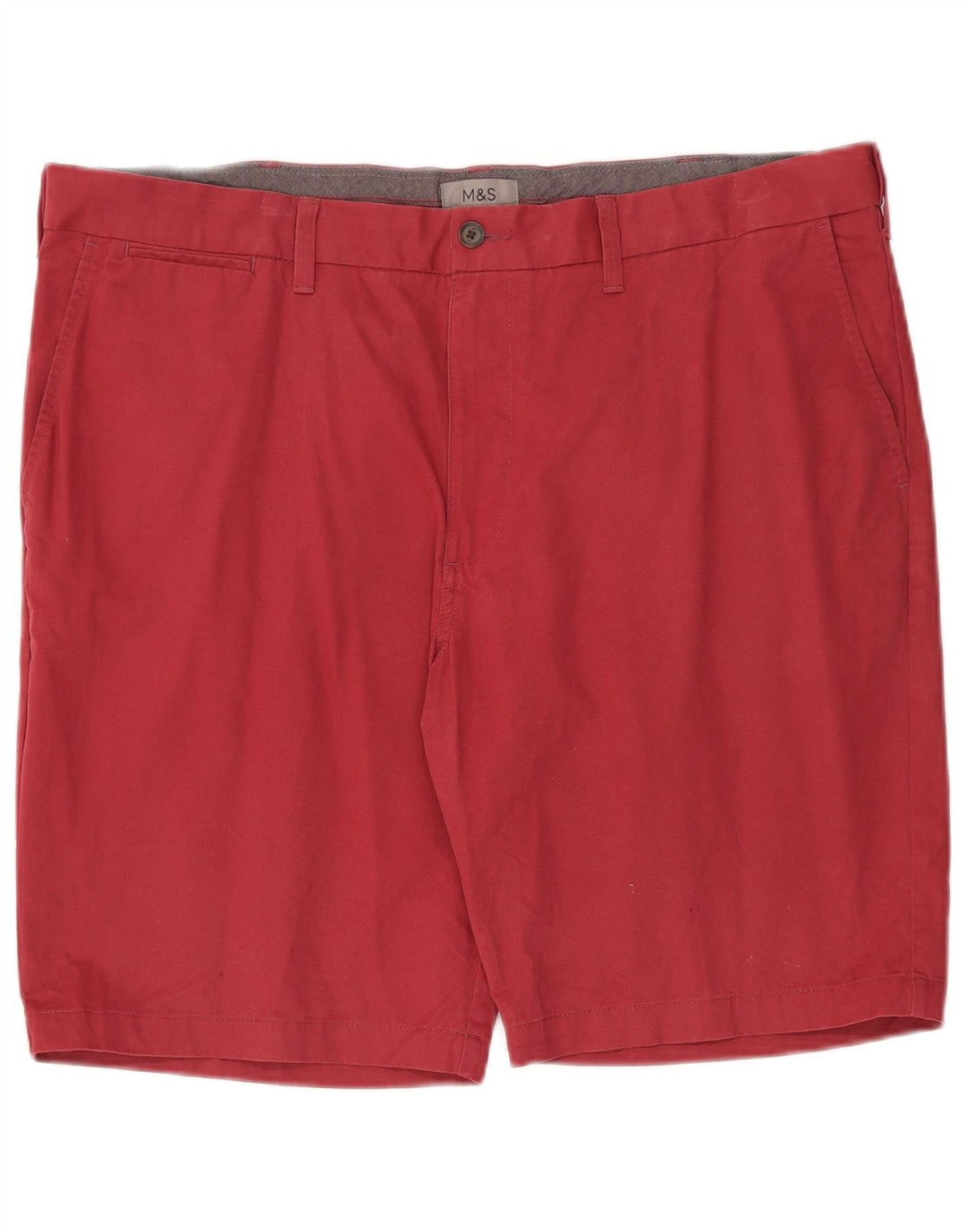 Marks & Spencer Męskie spodenki Chino W42 2XL Czerwone bawełniane