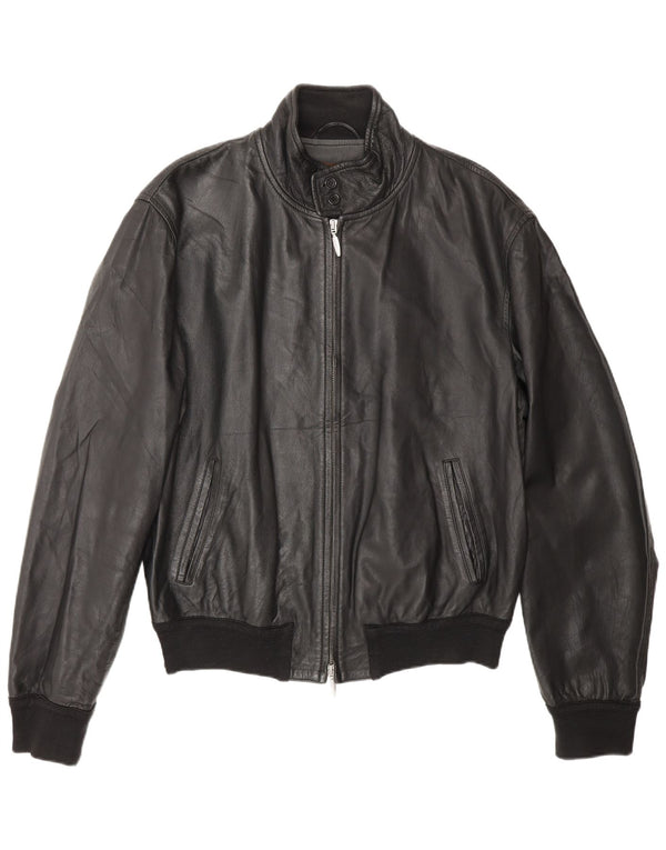 Damska kurtka skórzana Stewart Bomber UK 20 2XL Czarna skórzana motocyklistka