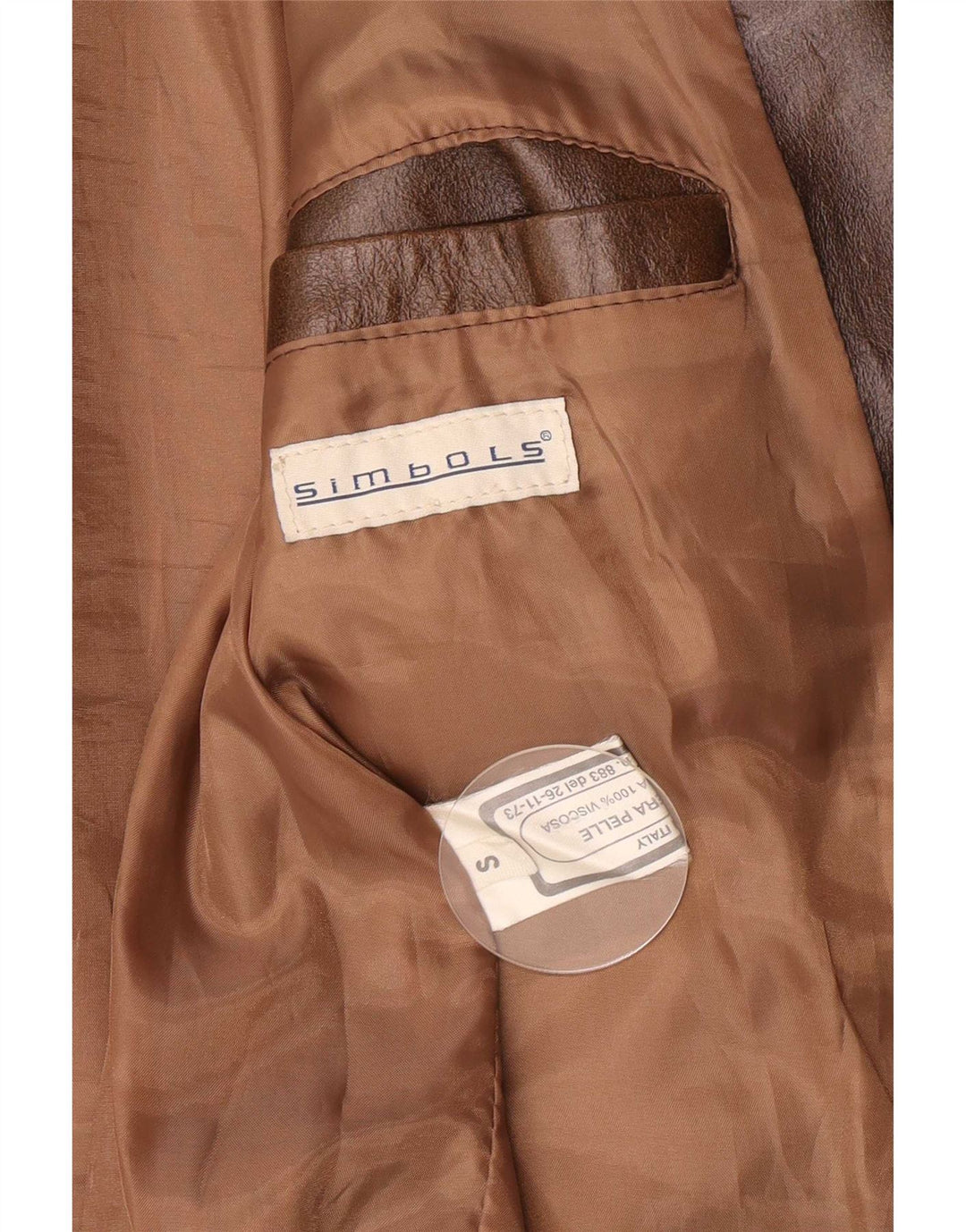 Vintage męska skórzana kurtka UK 36 Small Brown Classic