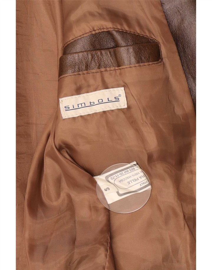 Vintage męska skórzana kurtka UK 36 Small Brown Classic