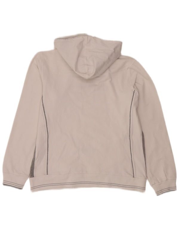 Damska bluza z kapturem Champion Graphic UK 18 XL Biała bawełna z blokami kolorów