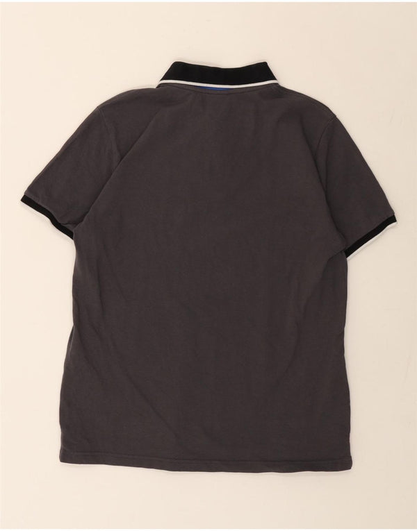 Męska koszulka polo z grafiką NORTH SAILS, mała, szara, bawełniana