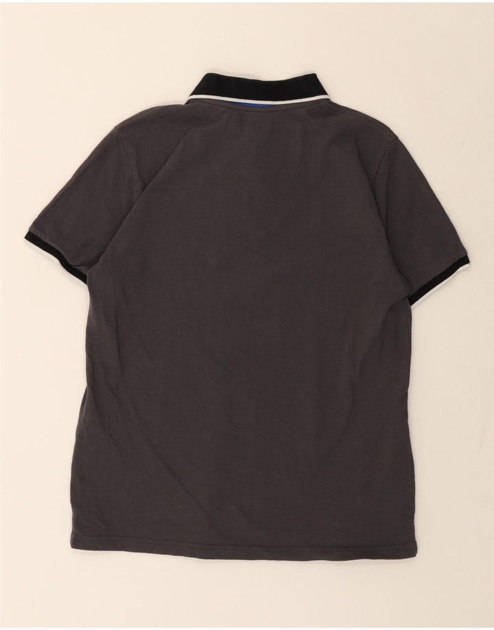 Męska koszulka polo z grafiką NORTH SAILS, mała, szara, bawełniana