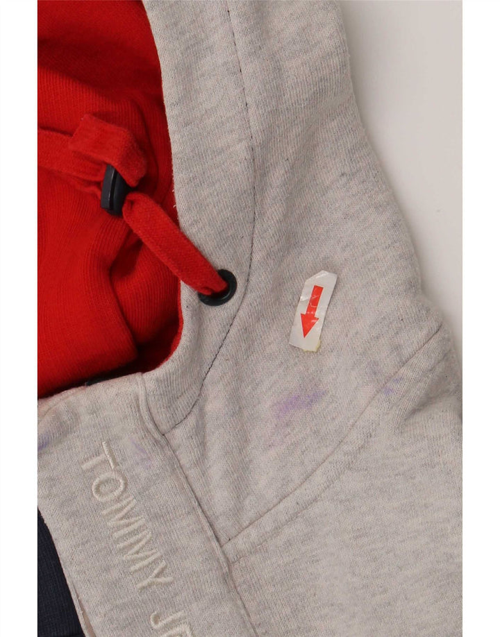 Męski sweter z kapturem i dekoltem Tommy Hilfiger w kolorze średniego granatu