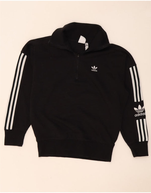 Damska bluza Adidas Oversized Graphic Zip Neck Sweter UK 8 Small Black