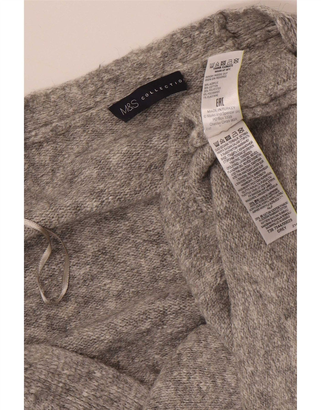 Marks & Spencer Damski sweter oversize UK 18 XL Szary nakrapiany