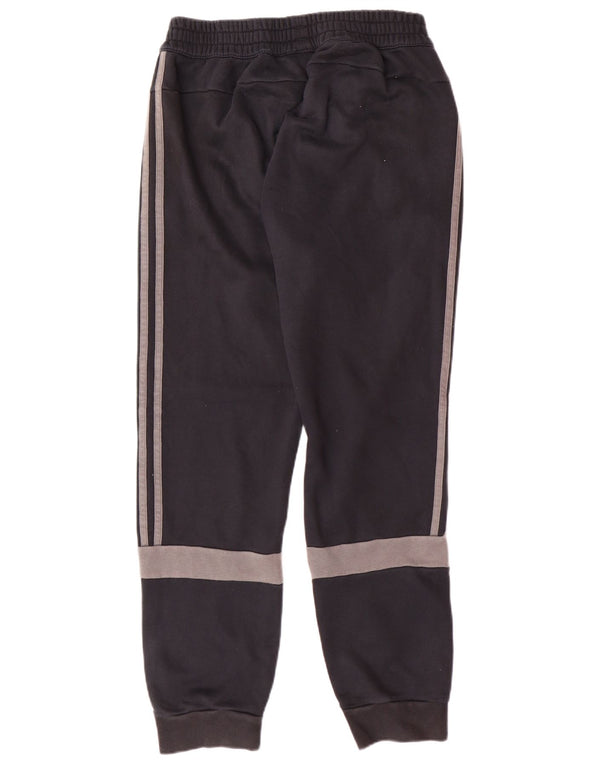 ADIDAS Mens Tracksuit Trousers Joggers Medium  Black Colourblock Cotton