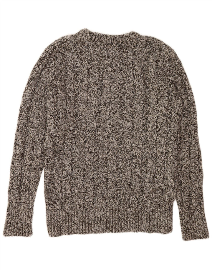 Męski sweter Superdry z okrągłym dekoltem, średnioszary, akrylowy w cętki