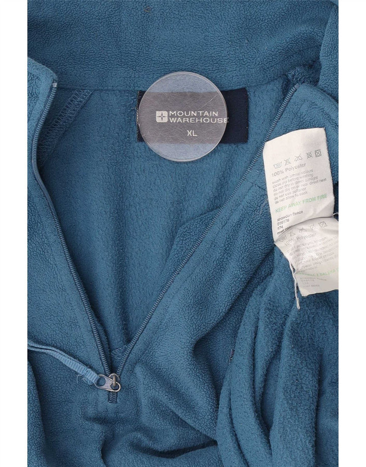Męski sweter polarowy Mountain Warehouse z zamkiem błyskawicznym XL, niebieski, poliester