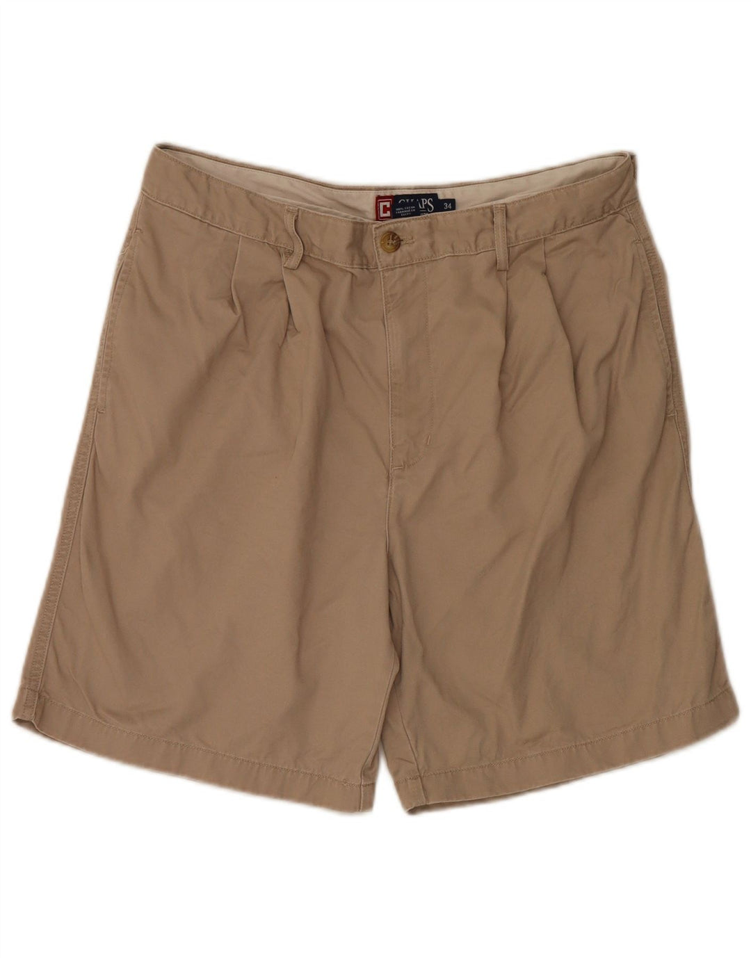 Męskie szorty Chino Chaps W34, duże, beżowe, bawełniane