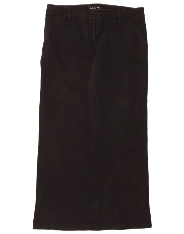 Damskie spodnie chino z szeroką nogawką Patrizia Pepe IT 46 Large W34 L29 Black