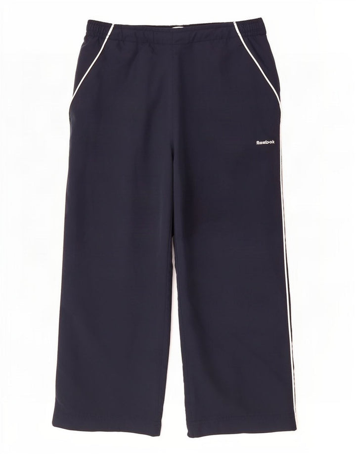 Damskie spodnie dresowe Reebok Capri UK 10, małe, granatowe, poliestrowe